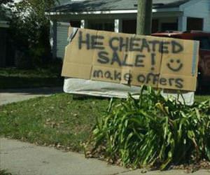 he cheated sale