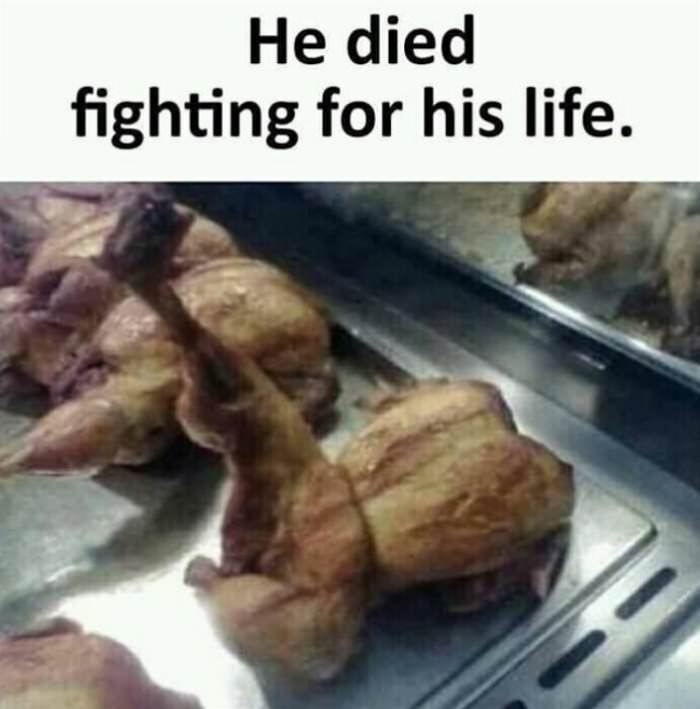 he died fighting