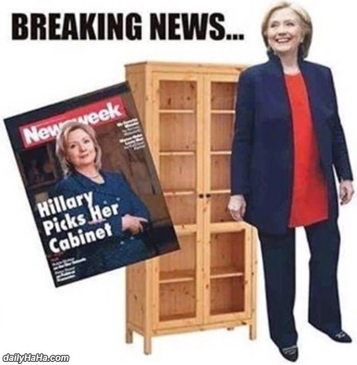 hillary picks her cabinet funny picture