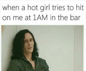 hitting on me at the bar