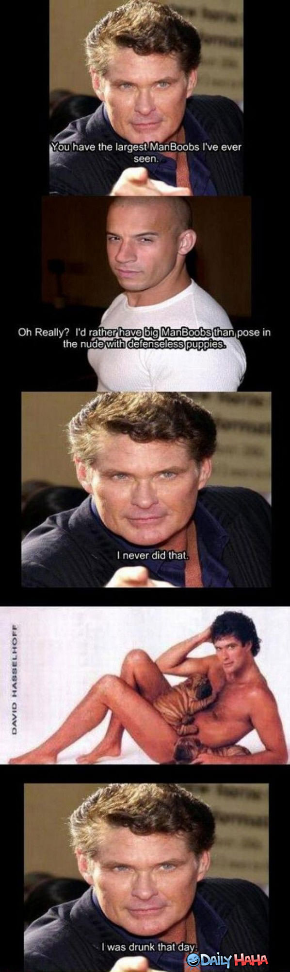 Hoff Got Busted funny picture