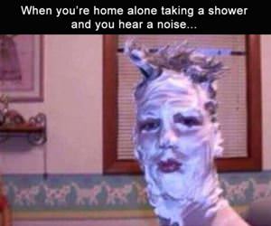 home alone taking a shower funny picture