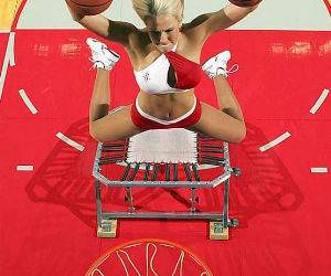 Hot Chick Basketball Dunk