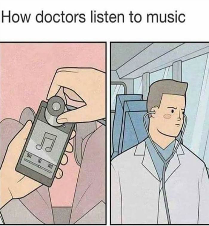 how doctors listen to music