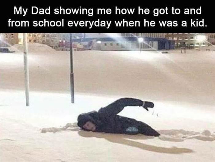 how he got to school