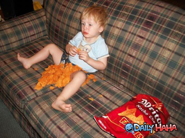 Eating Doritos funny picture