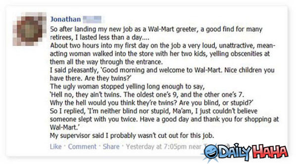 Fired From Walmart funny picture