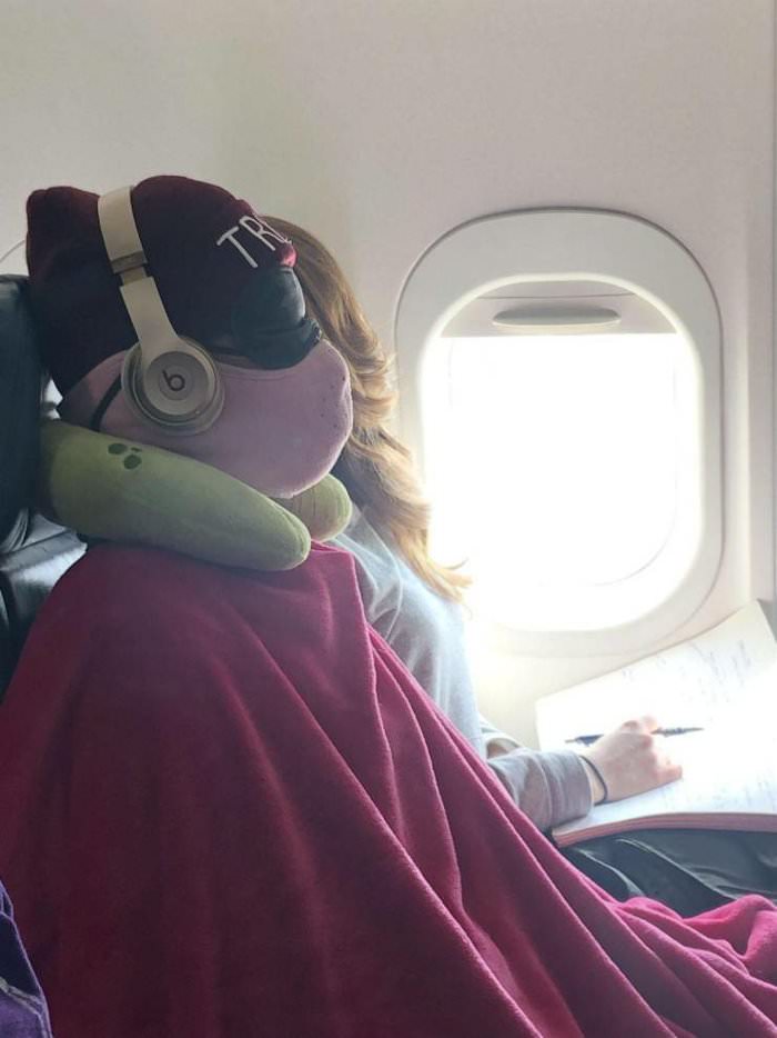 how to take a nap on a plane