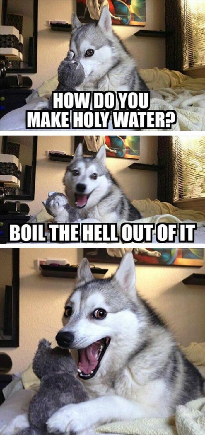how do you make holy water funny picture