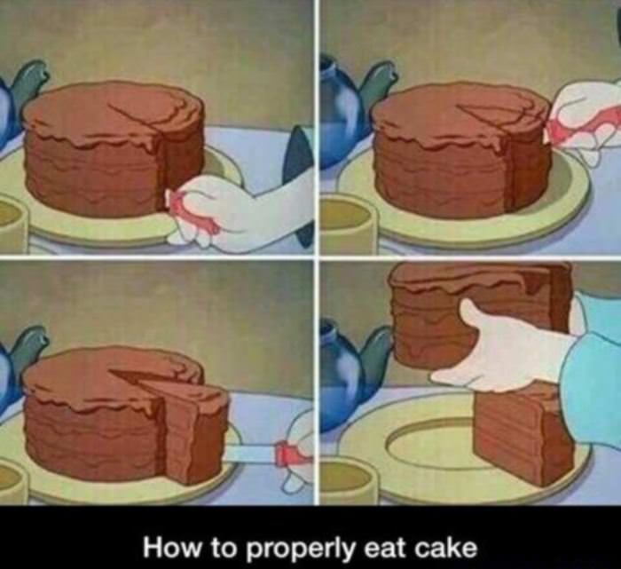 how to eat a cake funny picture