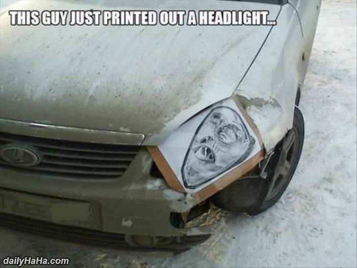 how to fix a headlight on the cheap funny picture