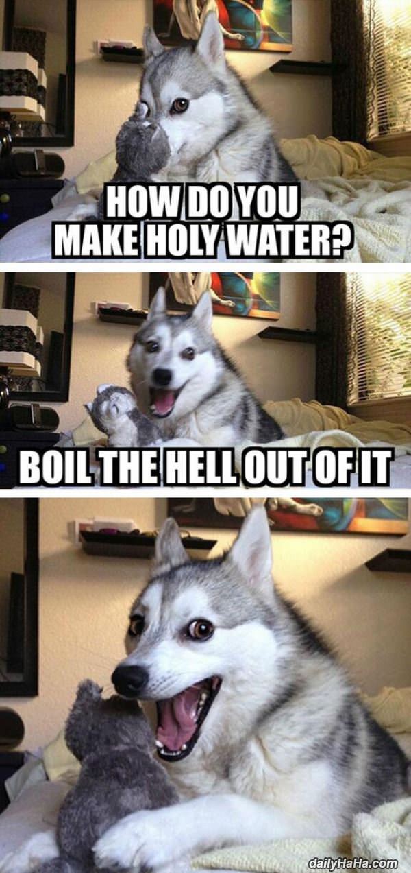 how to make holy water funny picture