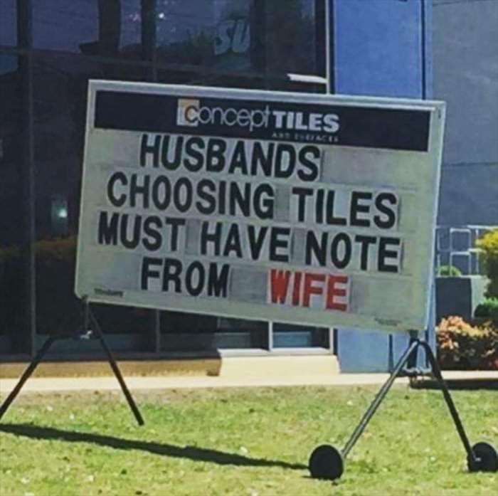 husbands choosing the tiles