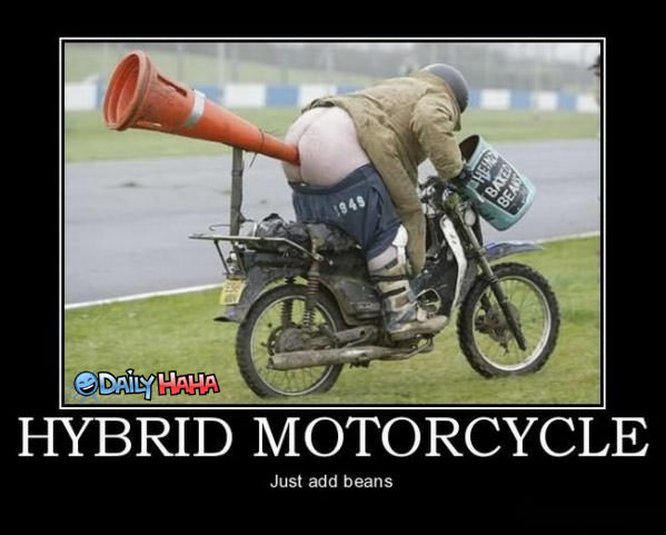 Hybrid Motorcycle funny picture