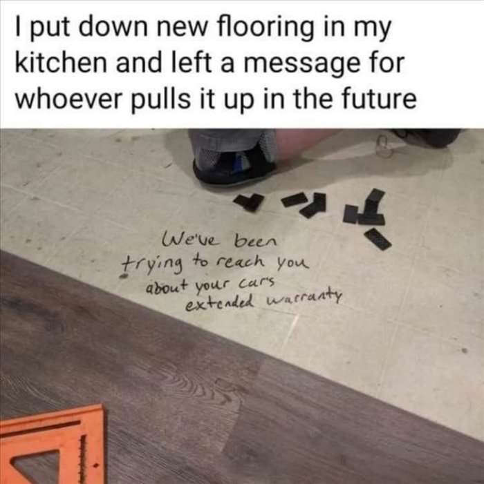 i put down new flooring