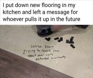 i put down new flooring