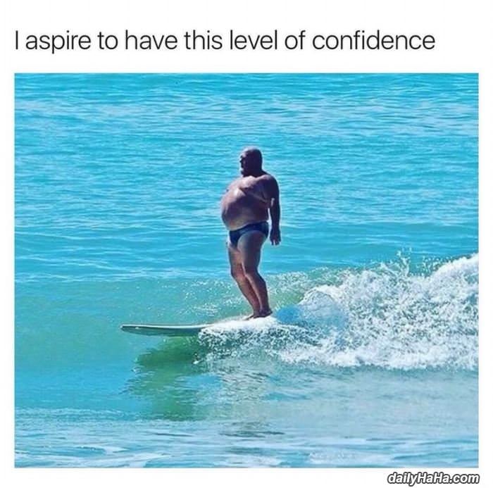 i aspire to this level of confidence funny picture