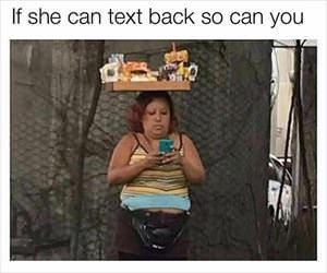 if she can text you back