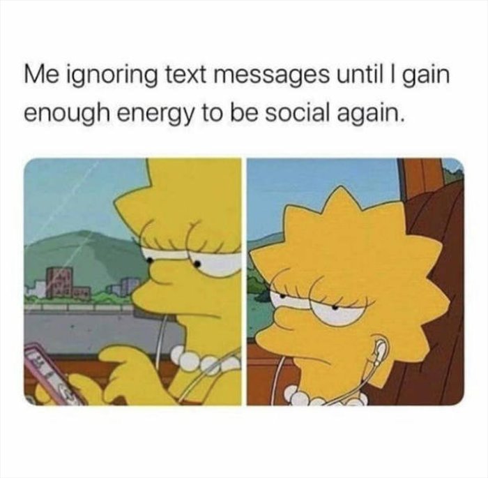 ignoring the message