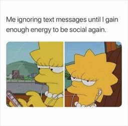 ignoring the message