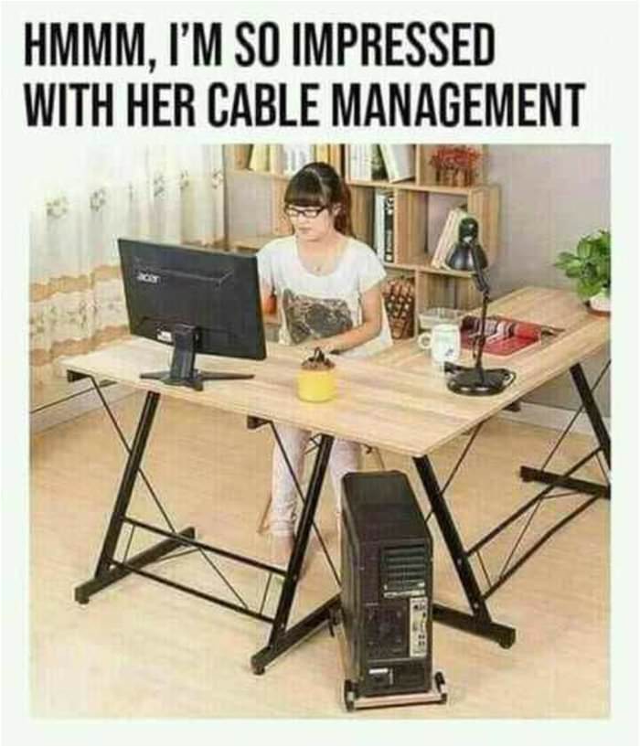 impressive cable management