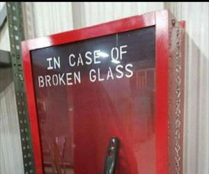 in case of broken glass
