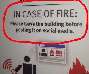 in case of fire funny picture