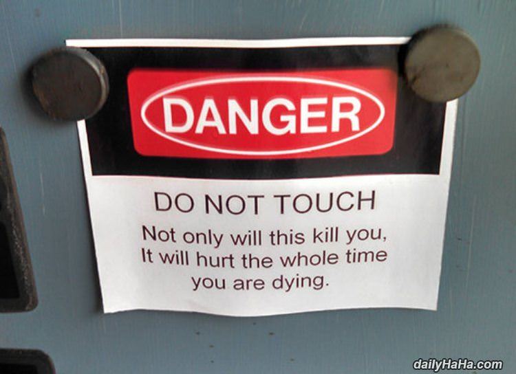 intense warning sign funny picture