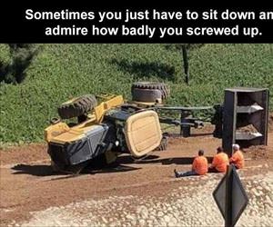 just sit down and look