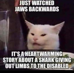 just watched jaws backwards