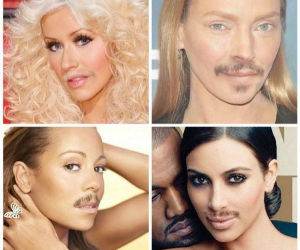 just add a mustache funny picture