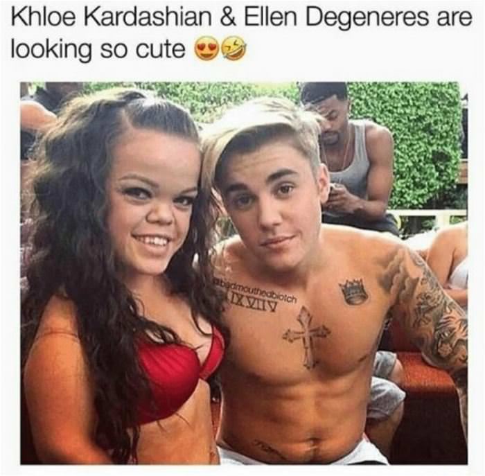 khloe and ellen funny picture