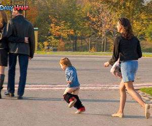 Kid Running no Pants