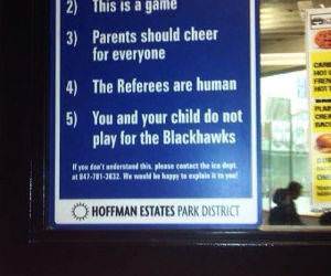 Kids Hockey Rules funny picture