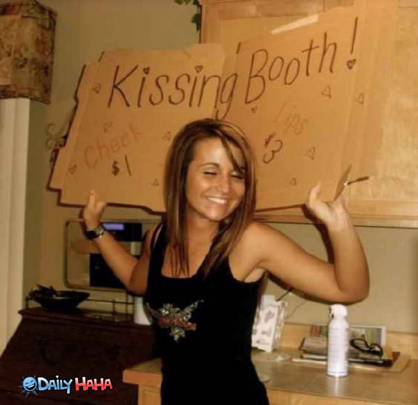Kissing Booth Chick Funny Picture