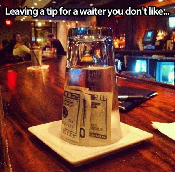 Leaving a Tip funny picture