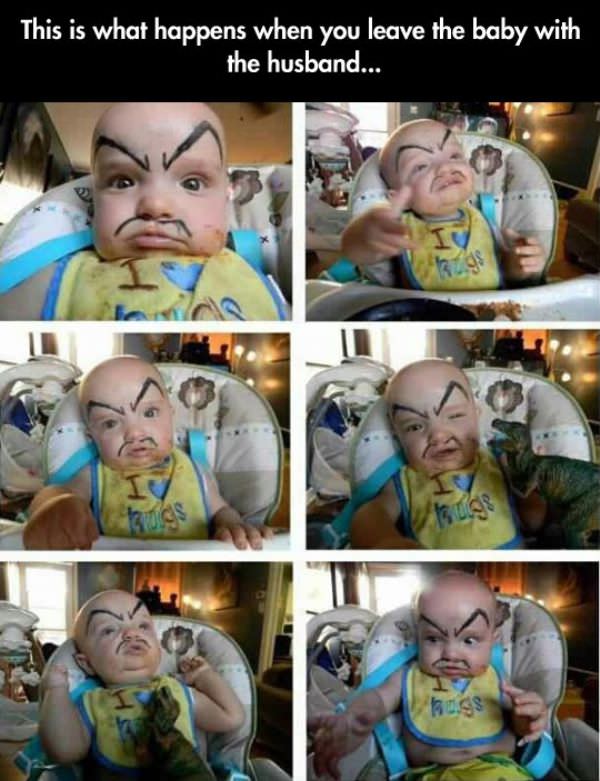 Leaving the Baby funny picture