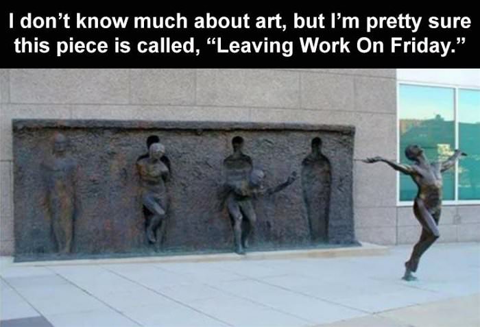 leaving work on a friday