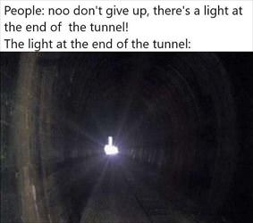 light at the end of the tunnel