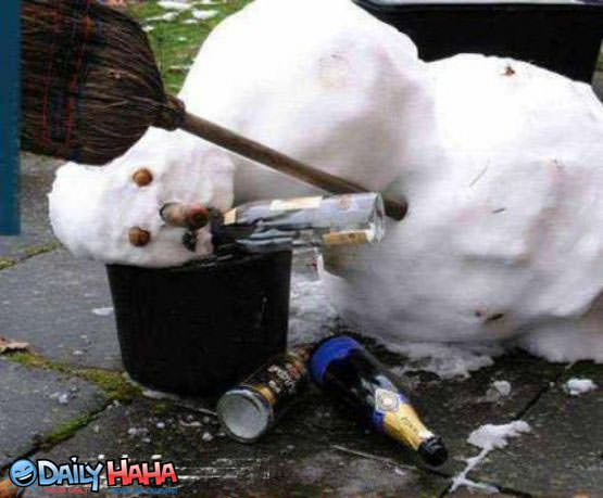 Liquor Snowman