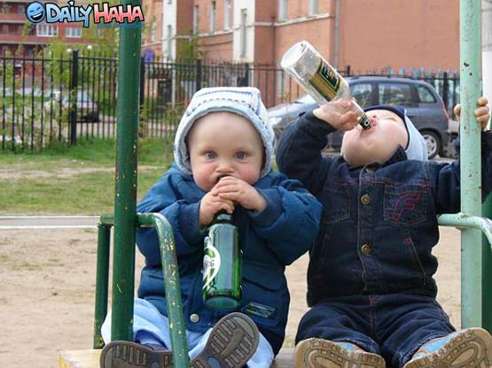 Little Kids Drinking