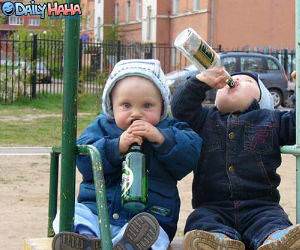 Little Kids Drinking