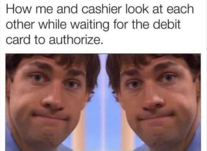 looking at each other