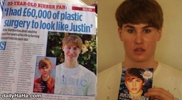 looking like the bieber funny picture