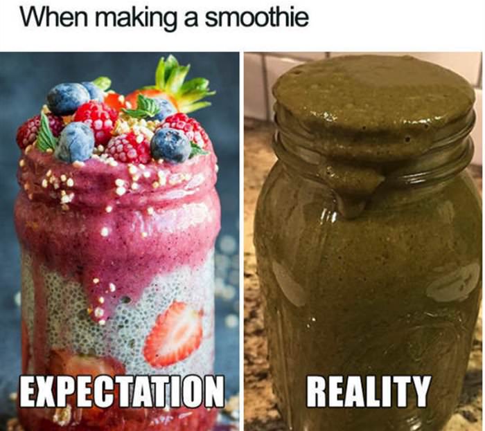 making a smoothie