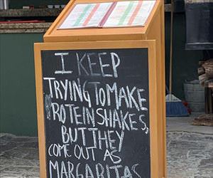 making some protein shakes