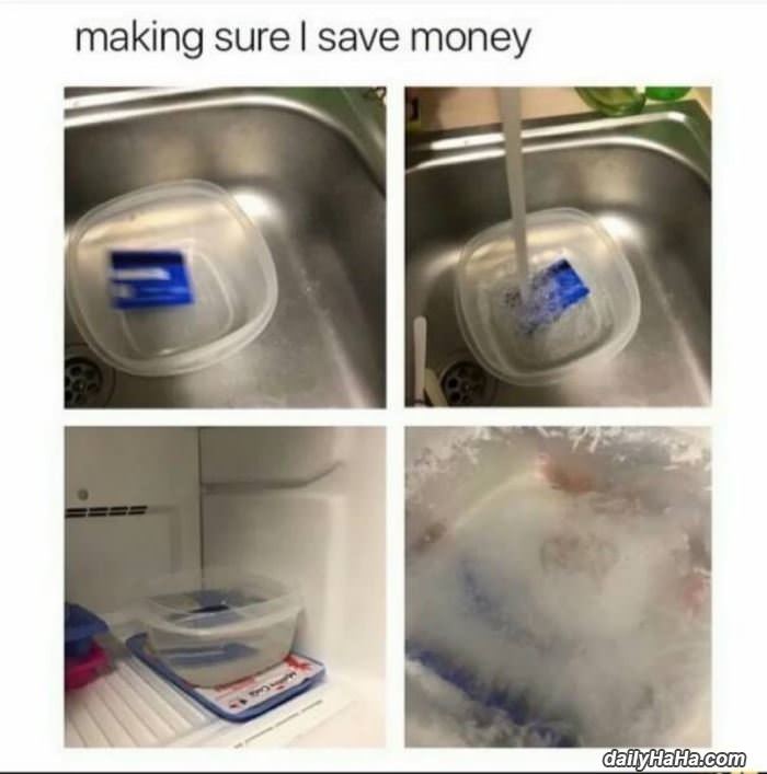 making sure i save money funny picture