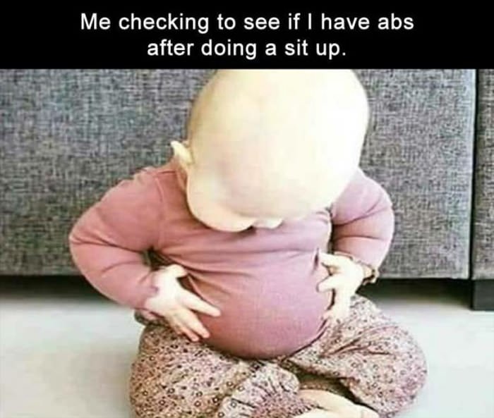 me checking my abs