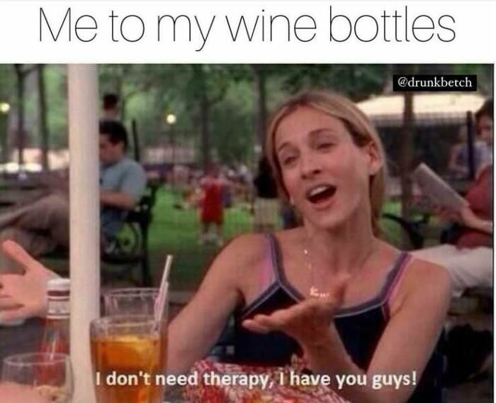 me to my wine bottles