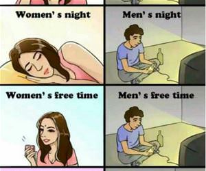 men vs women in a nutshell funny picture